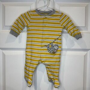 Carters Boy Sloth Pajamas‎ Size 0-3 Months